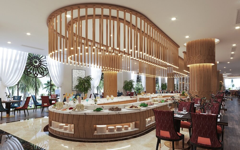 tiêu chuẩn thiết kế nhà hàng buffet Pendecor
