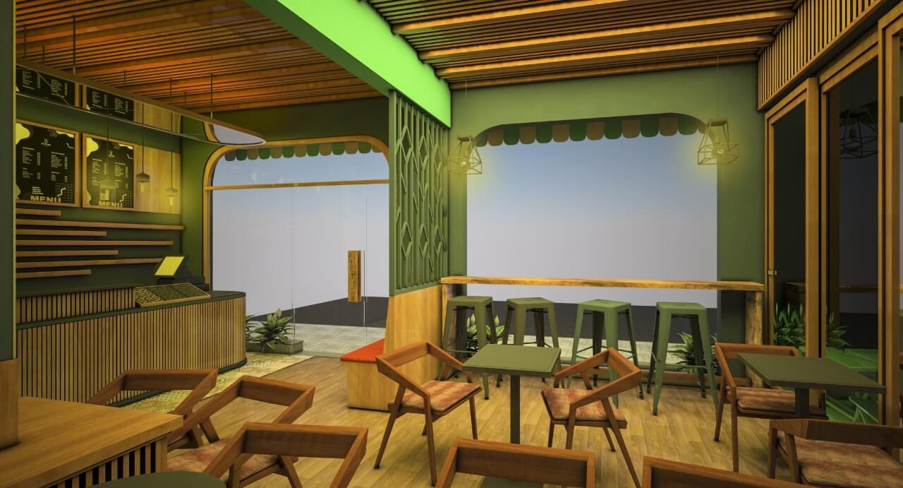 Thiết kế nội thất cho nhà hàng bằng tre Pendecor