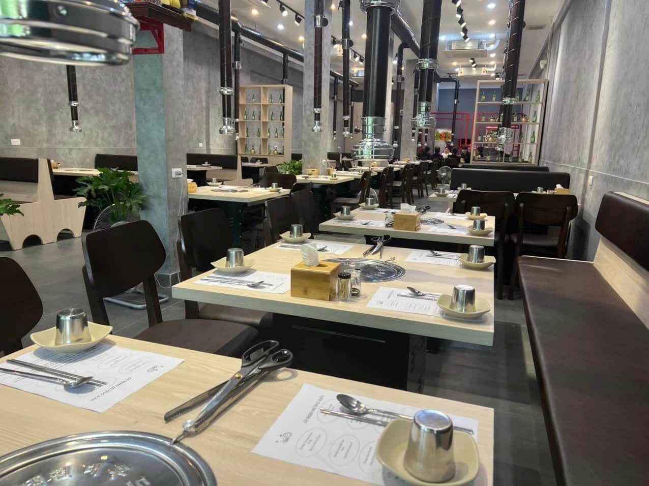 thiết kế quán lẩu nướng đẹp