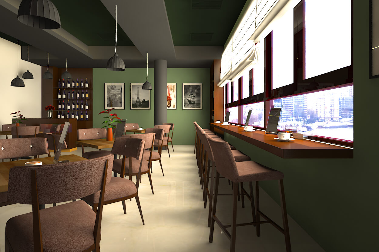 thiết kế nhà hàng diện tích nhỏ Pendecor