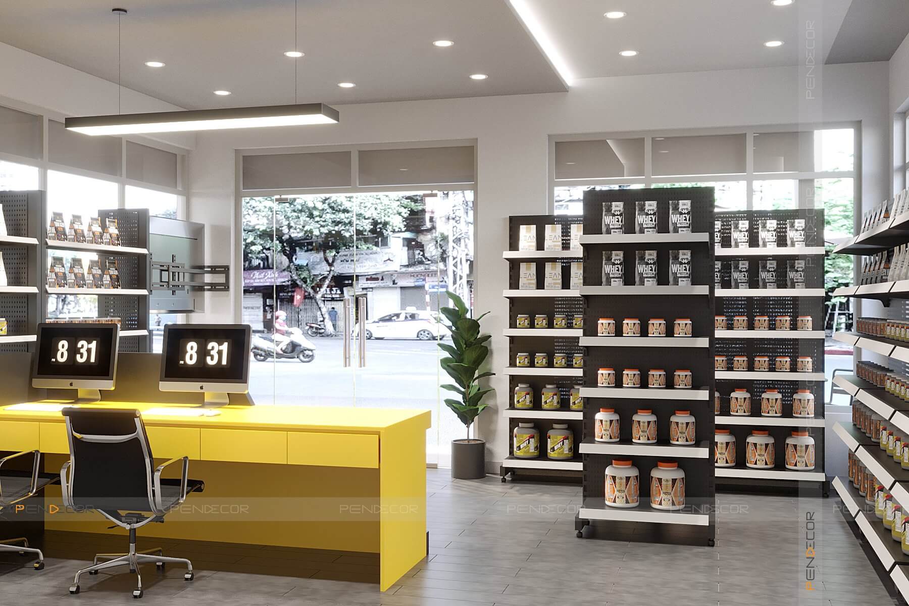 Thiết Kế Cửa Hàng Thực Phẩm Chức Năng Luiz Fitness