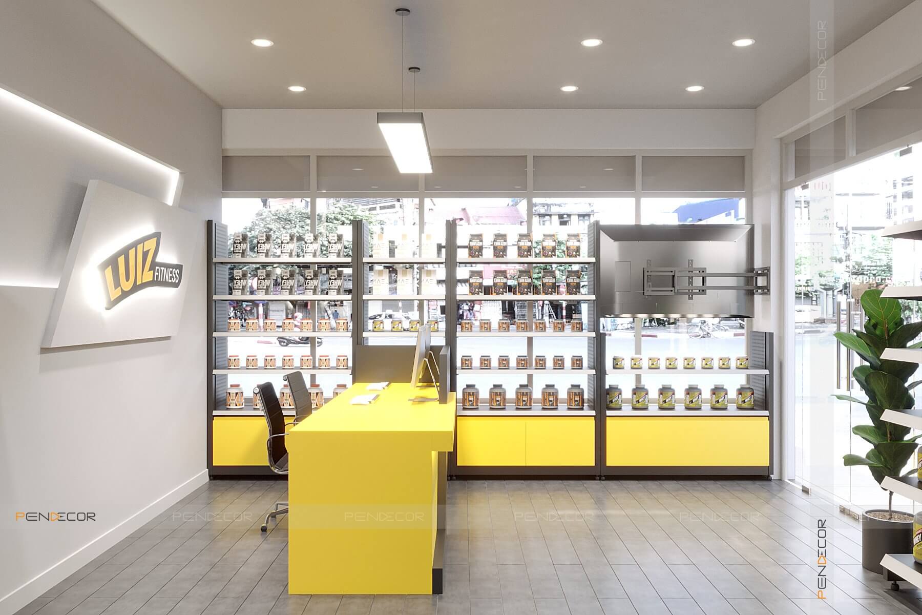 Thiết Kế Cửa Hàng Thực Phẩm Chức Năng Luiz Fitness