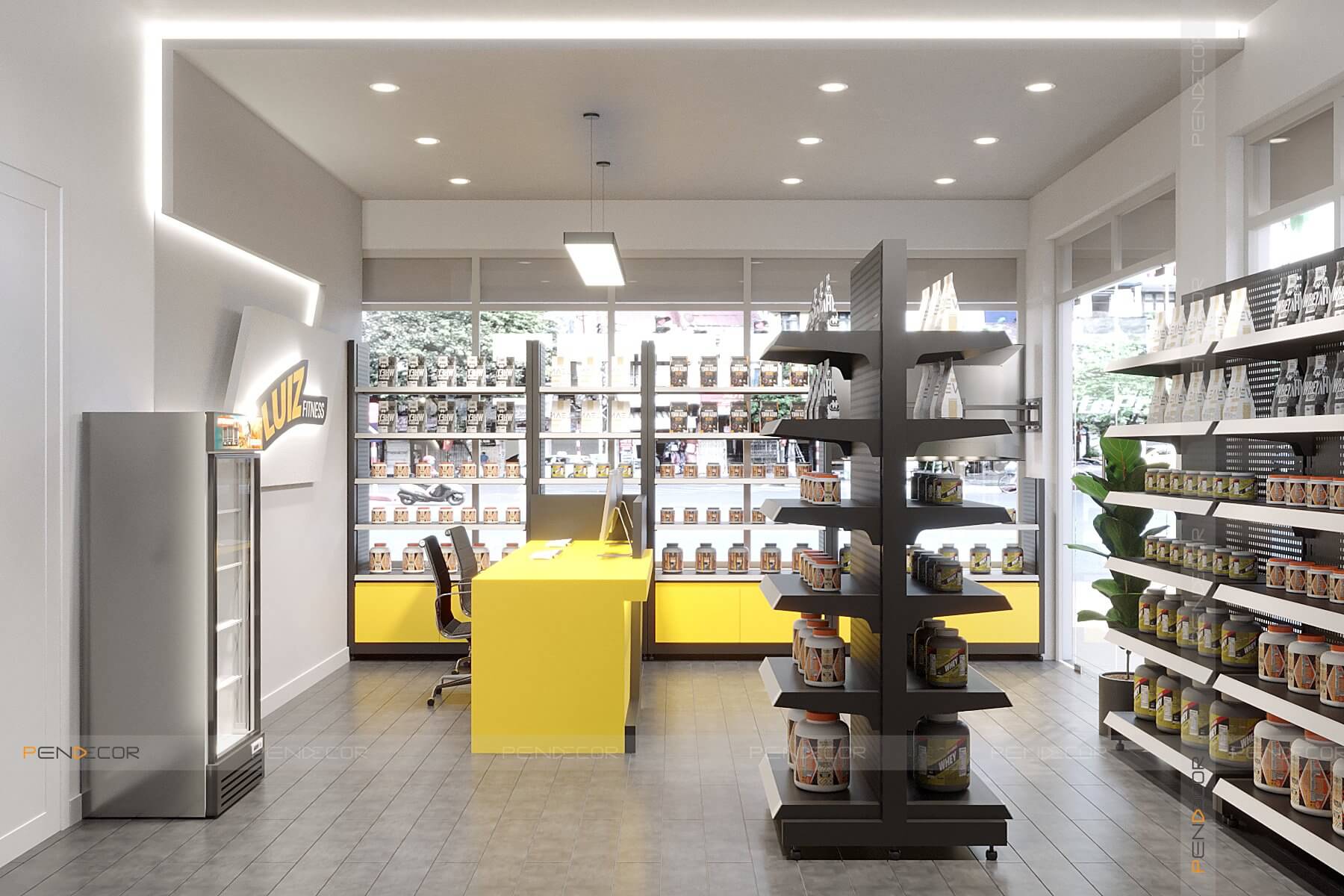Thiết Kế Cửa Hàng Thực Phẩm Chức Năng Luiz Fitness
