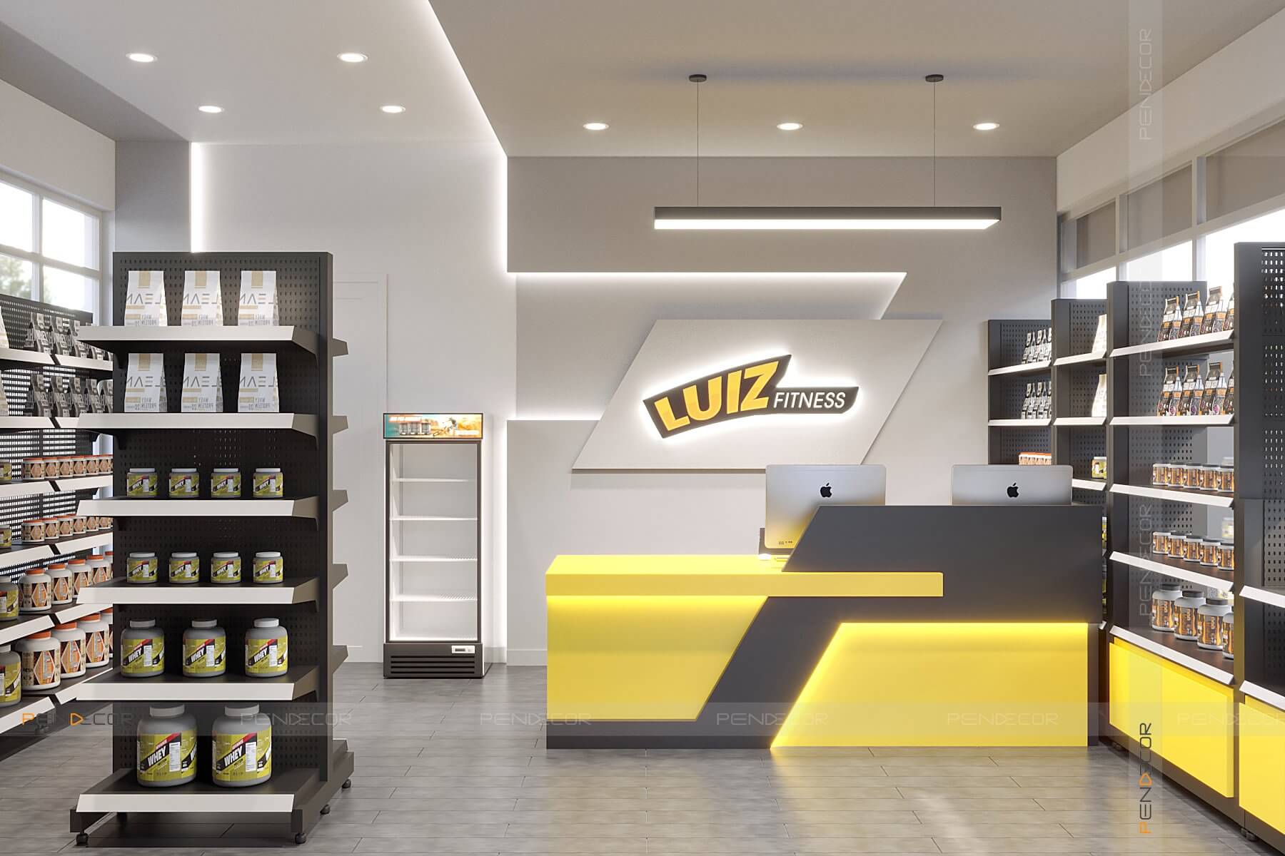 Thiết Kế Cửa Hàng Thực Phẩm Chức Năng Luiz Fitness