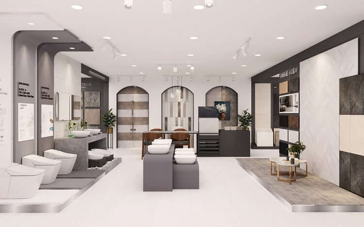 thiết kế showroom gạch
