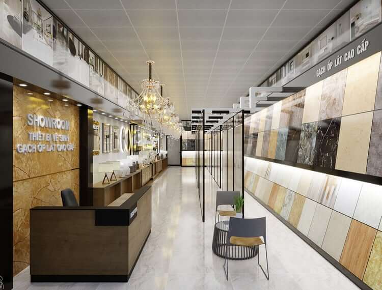 mẫu showroom gạch đẹp