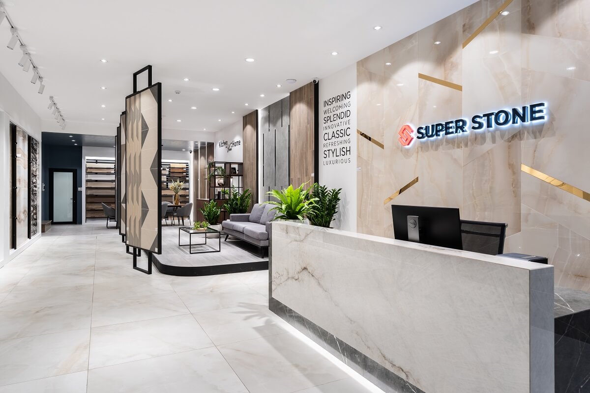 thi công showroom gạch