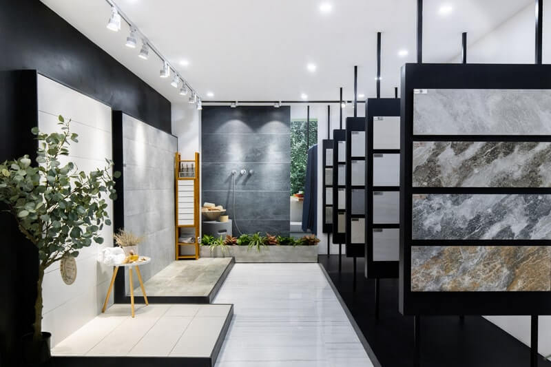 thiết kế showroom gạch