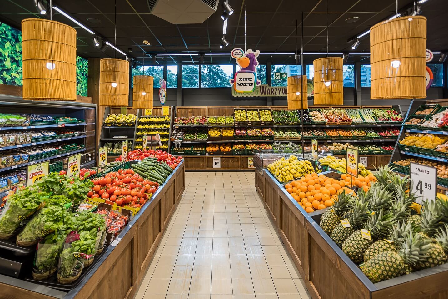 thiết kế cửa hàng thực phẩm sạch Pendecor