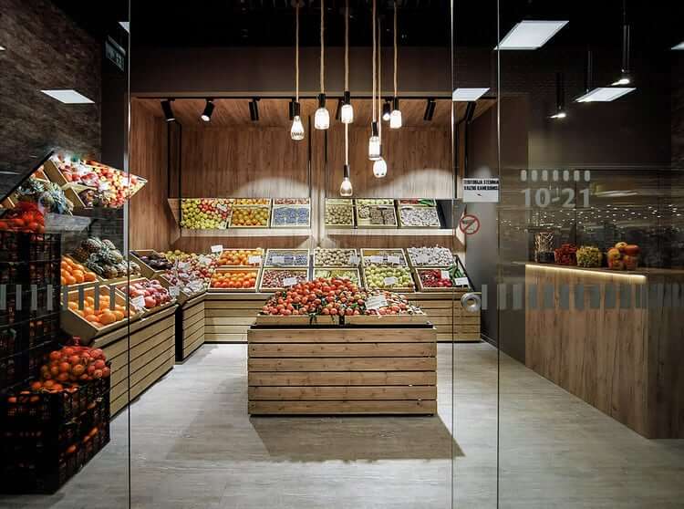 thiết kế cửa hàng thực phẩm đông lạnh