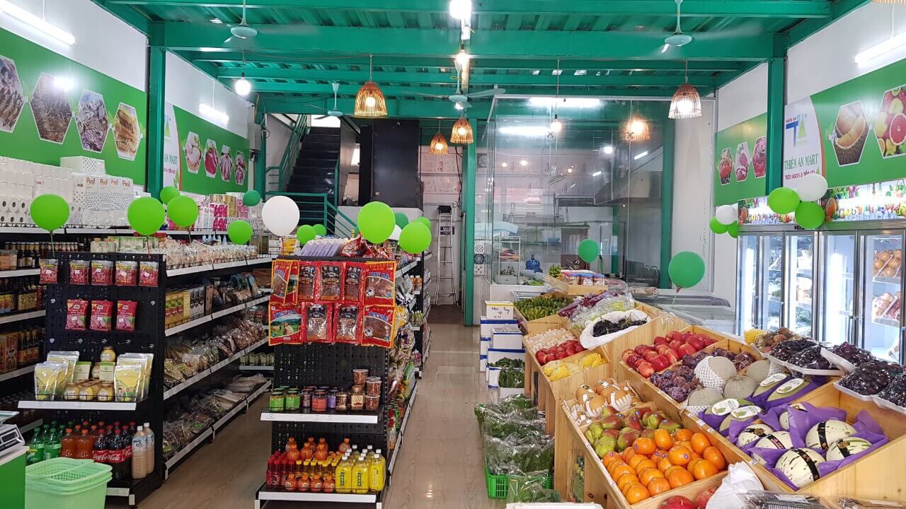 thiết kế cửa hàng thực phẩm sạch
