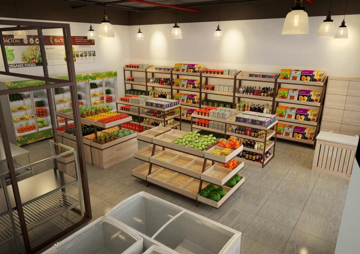 thiết kế cửa hàng thực phẩm chức năng