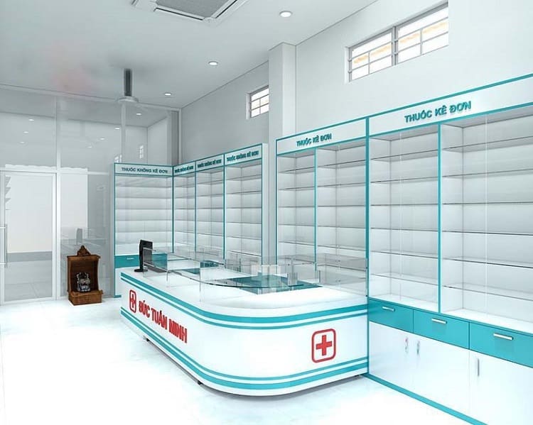 thiết kế nhà thuốc đẹp Pendecor