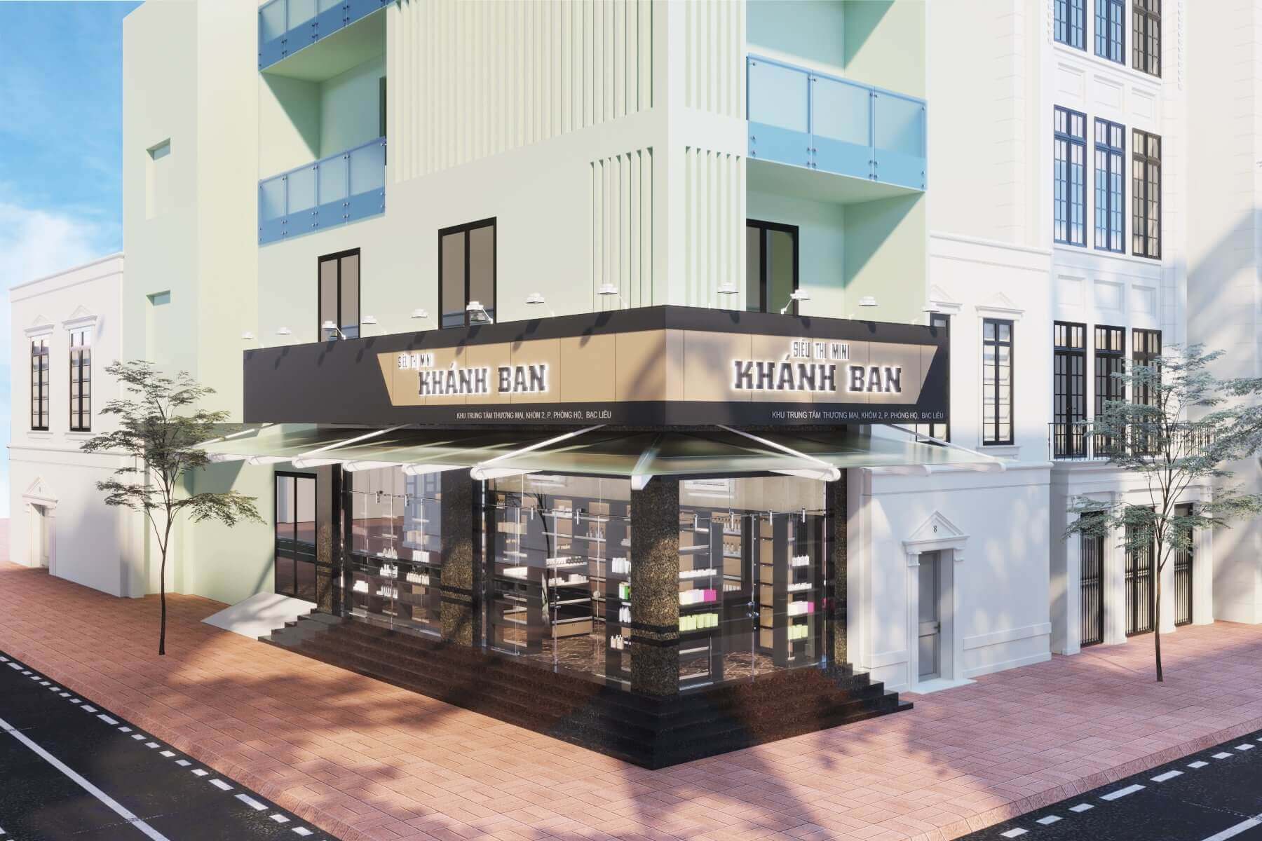 thiết kế siêu thị mini 60m2 Pendecor