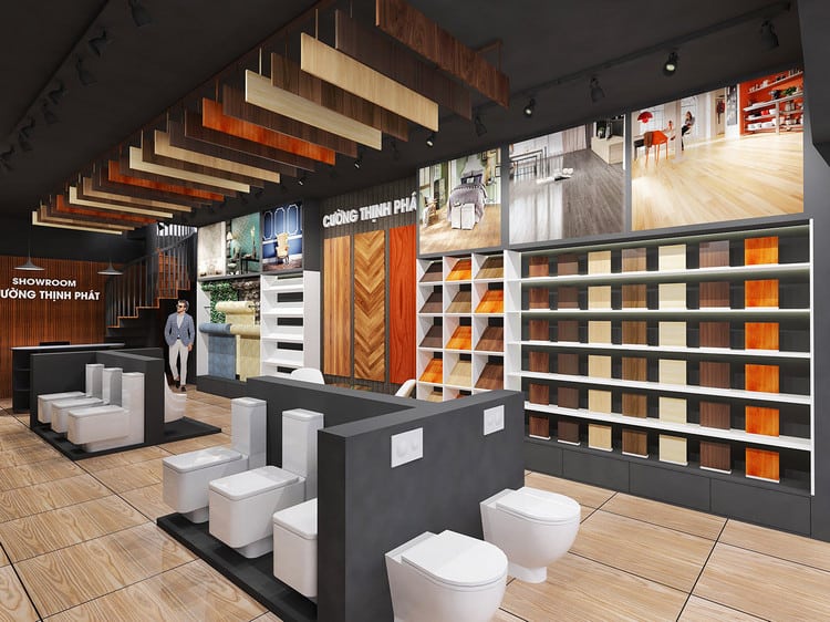 thiết kế showroom Pendecor