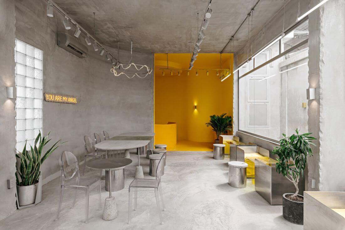 thiết kế quán cafe 2 mặt tiền Pendecor