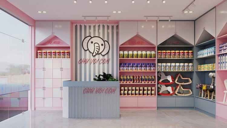 chi phí mở cửa hàng bỉm sữa Pendecor