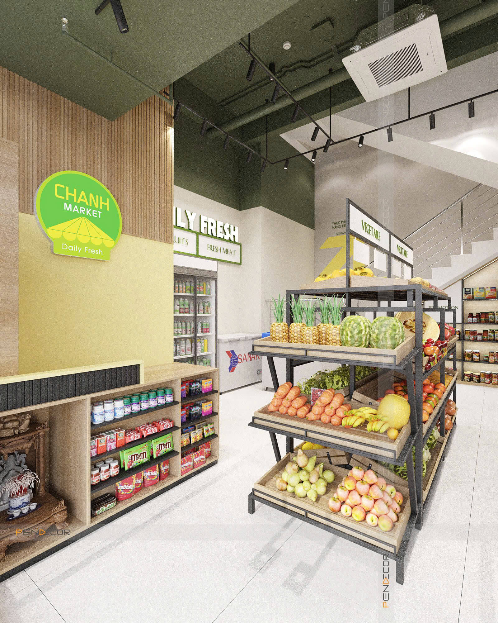 Thiết Kế Siêu Thị Mini Chanh Market