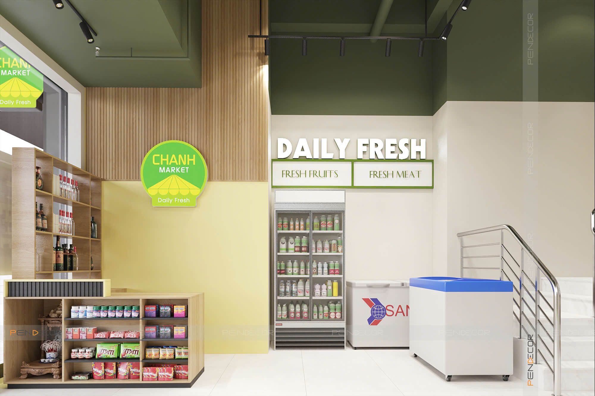 Thiết Kế Siêu Thị Mini Chanh Market