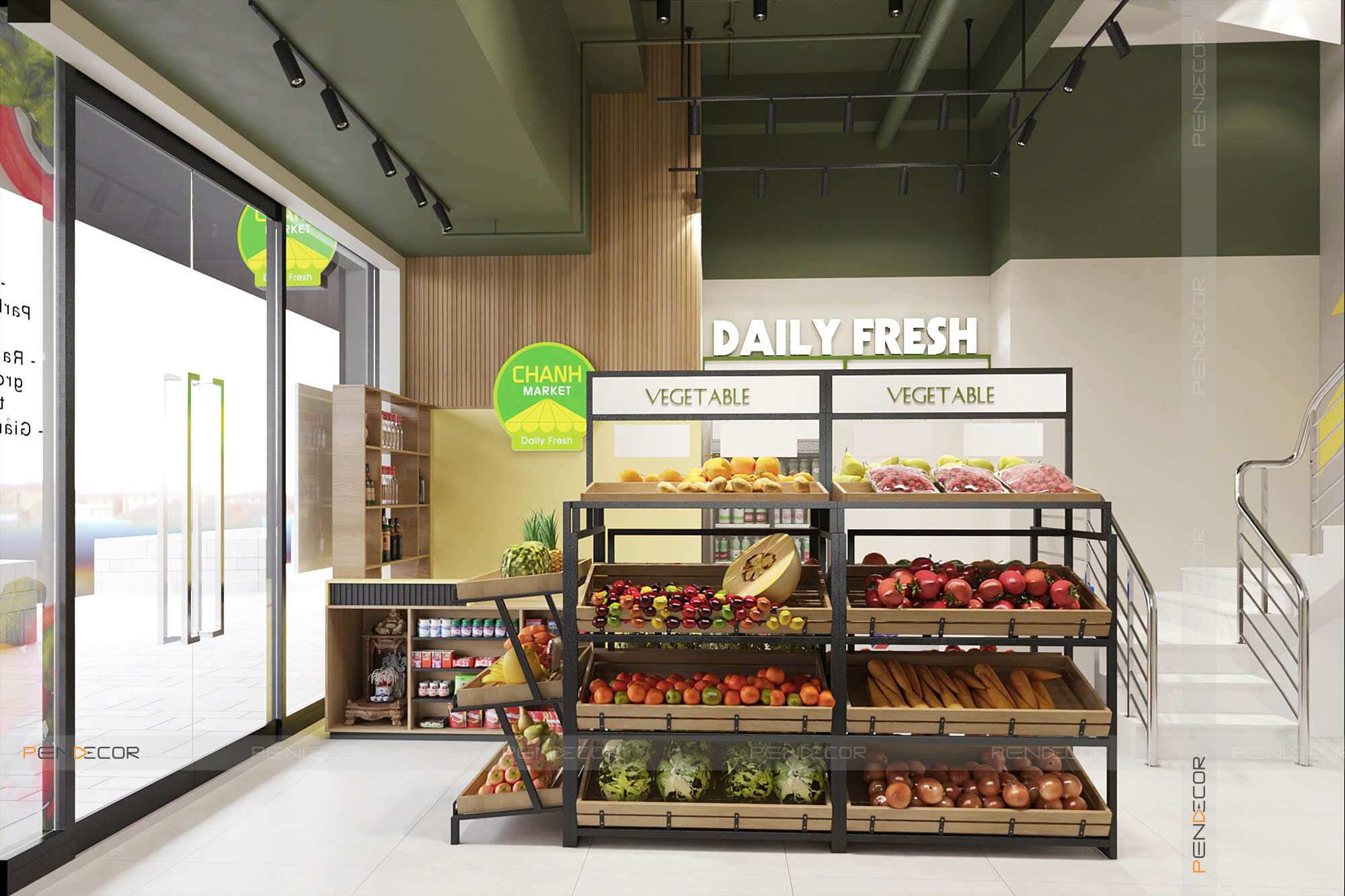 Thiết Kế Siêu Thị Mini Chanh Market