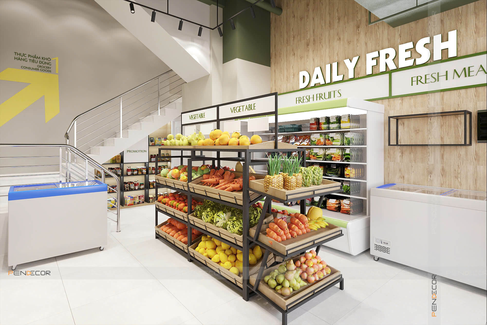 Thiết Kế Siêu Thị Mini Chanh Market