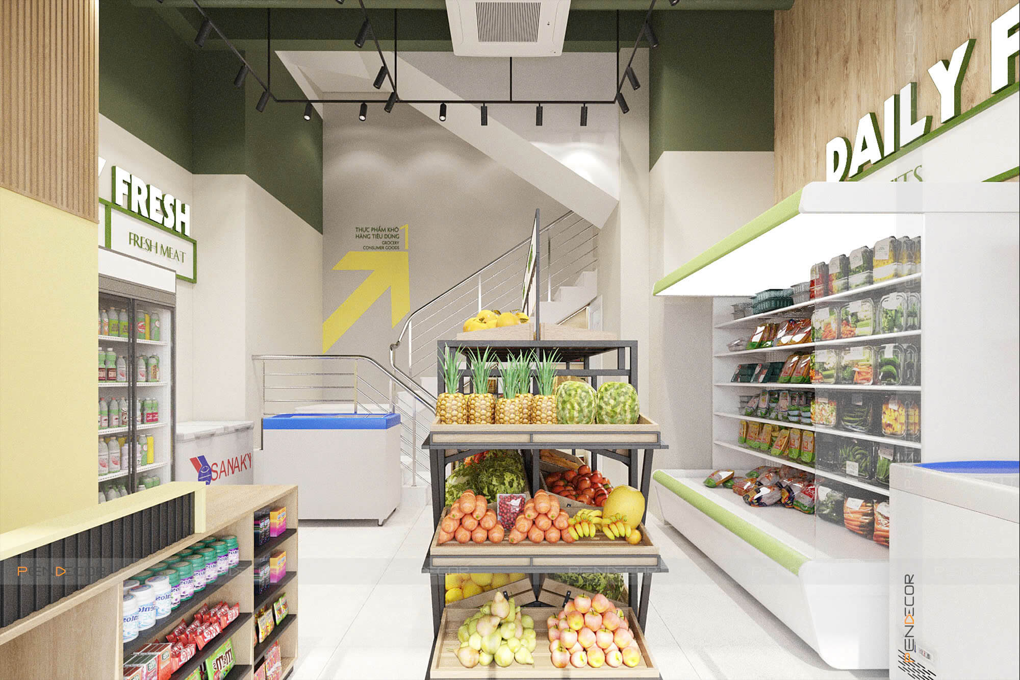Thiết Kế Siêu Thị Mini Chanh Market