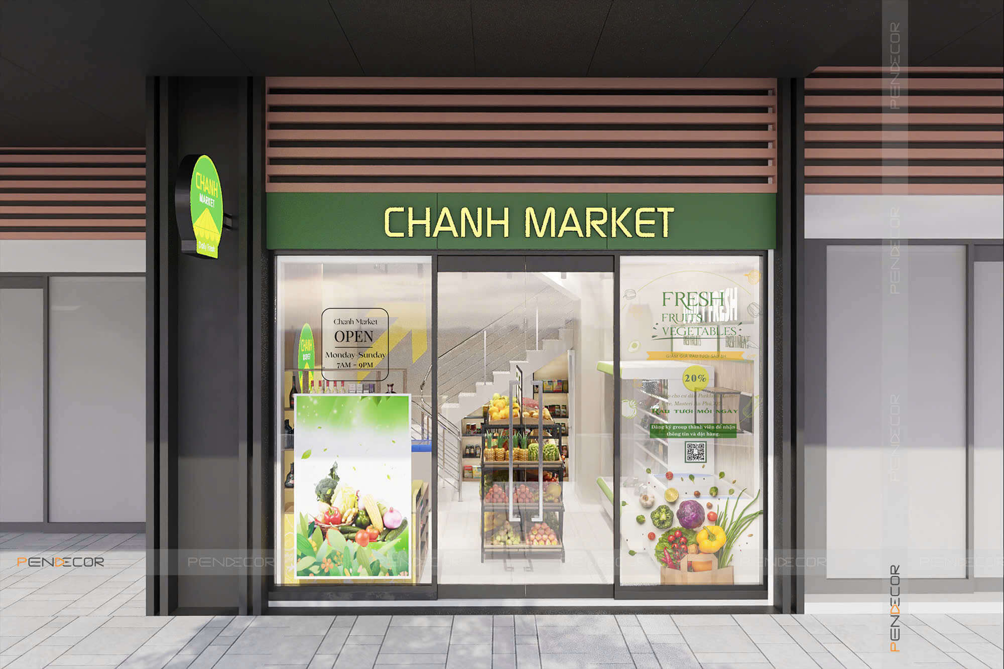 Thiết Kế Siêu Thị Mini Chanh Market