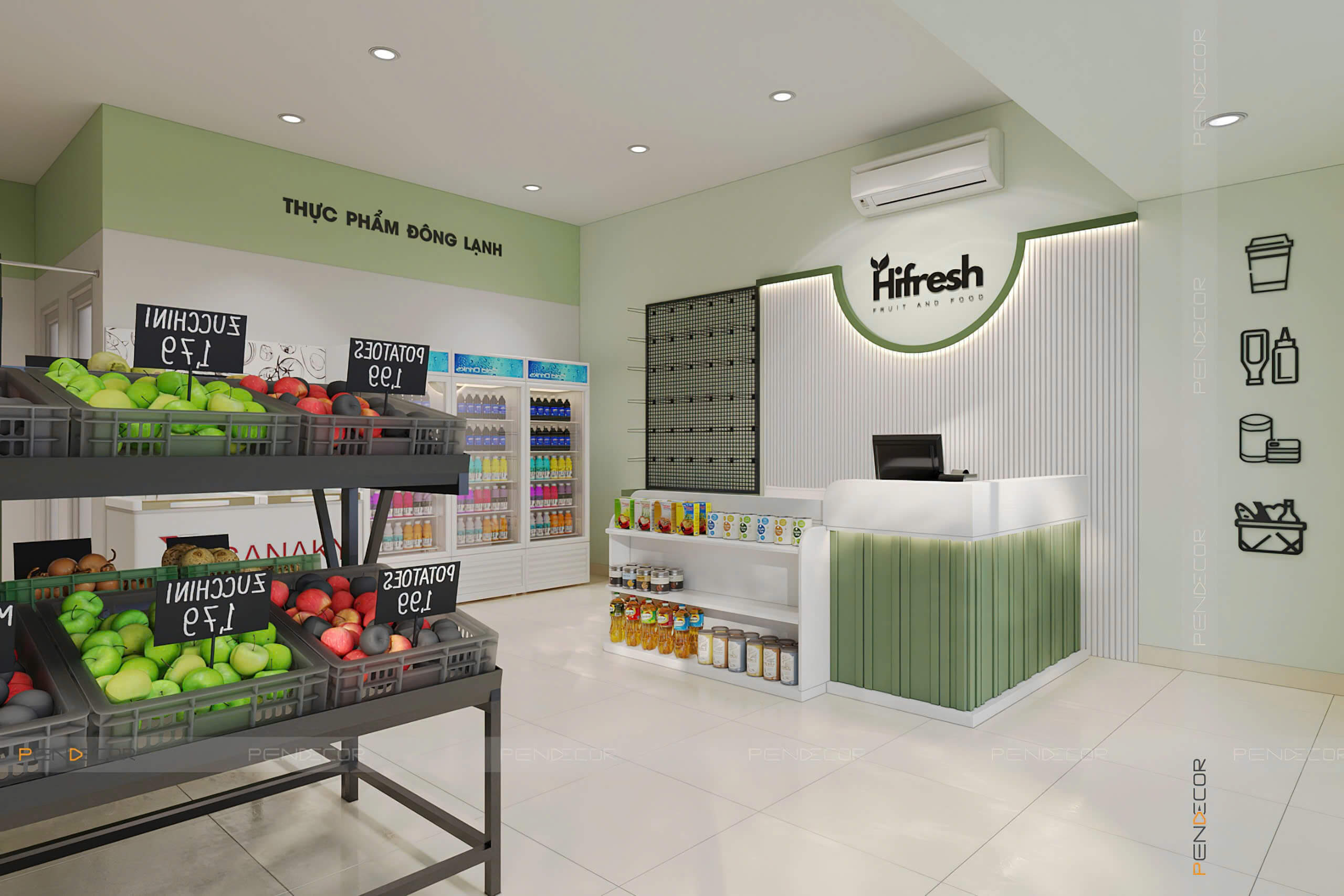 Thiết Kế Siêu Thị Mini Hifresh