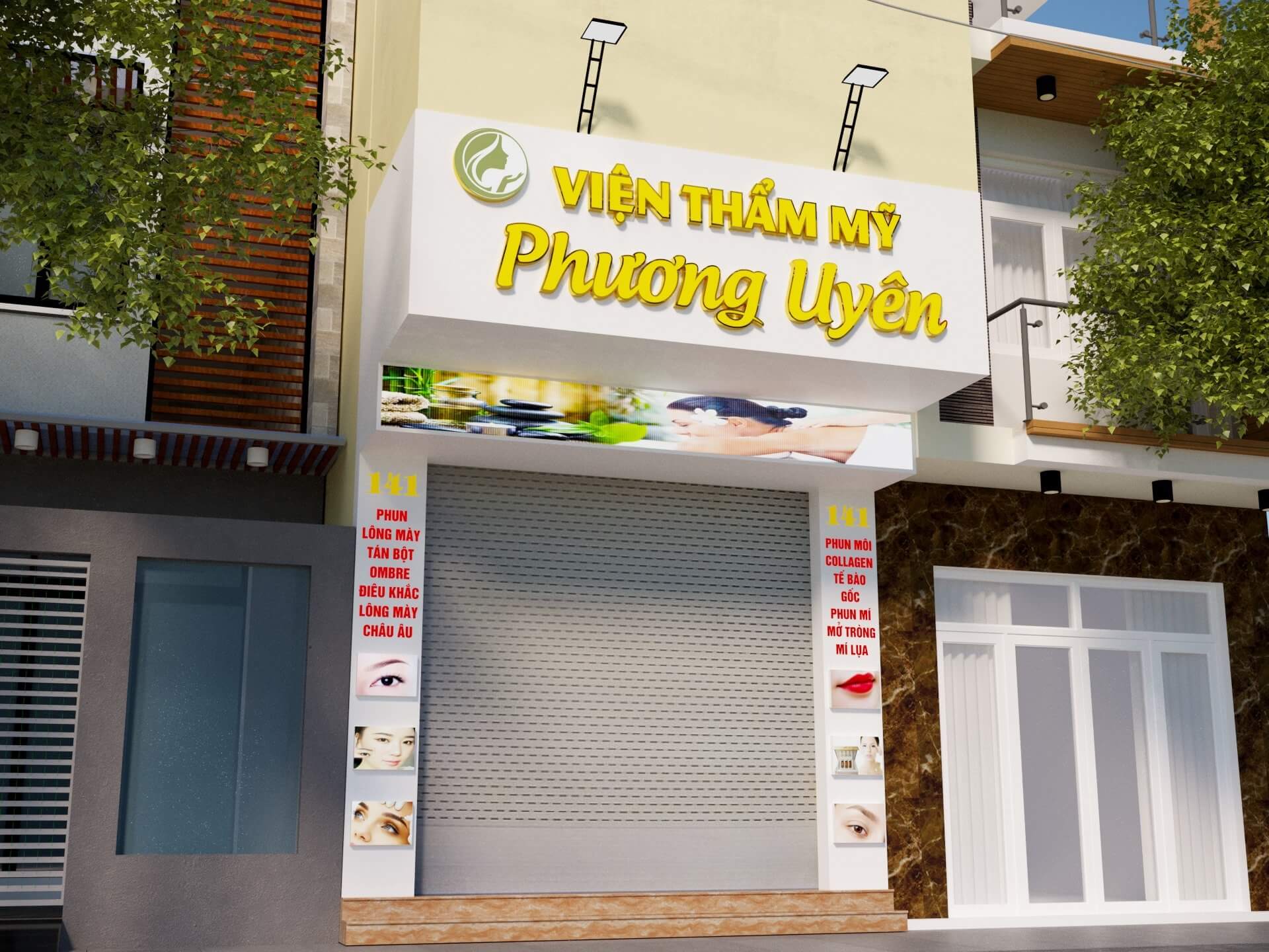 thiết kế biển hiệu spa Pendecor