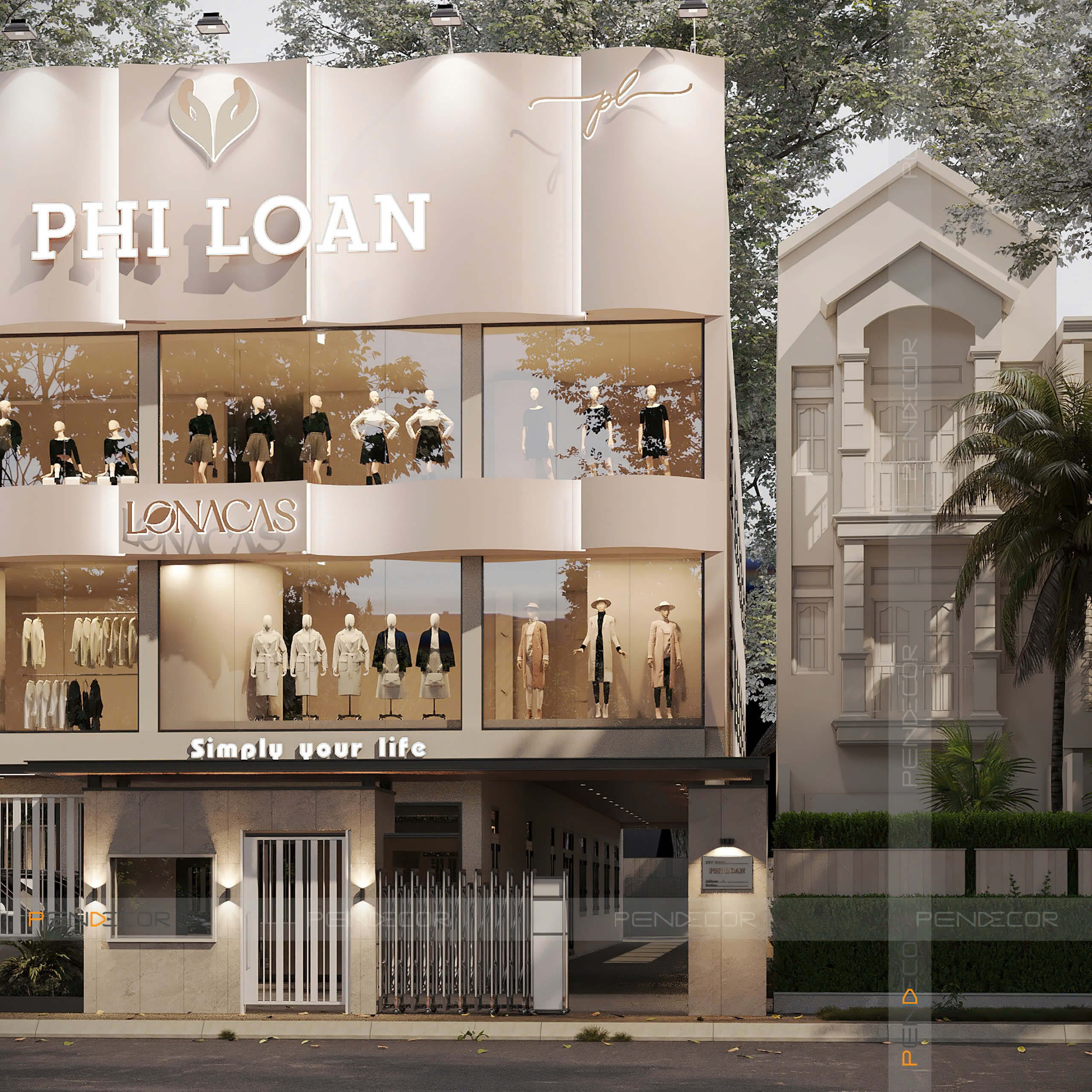 Thiết Kế Showroom Phi Loan (Trệt + Mặt Tiền)