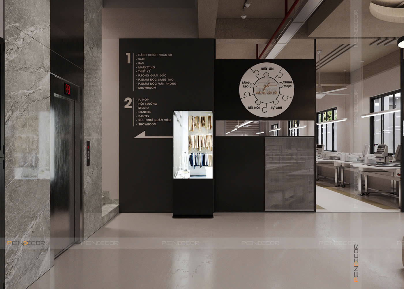 Thiết Kế Showroom Phi Loan (Trệt + Mặt Tiền)