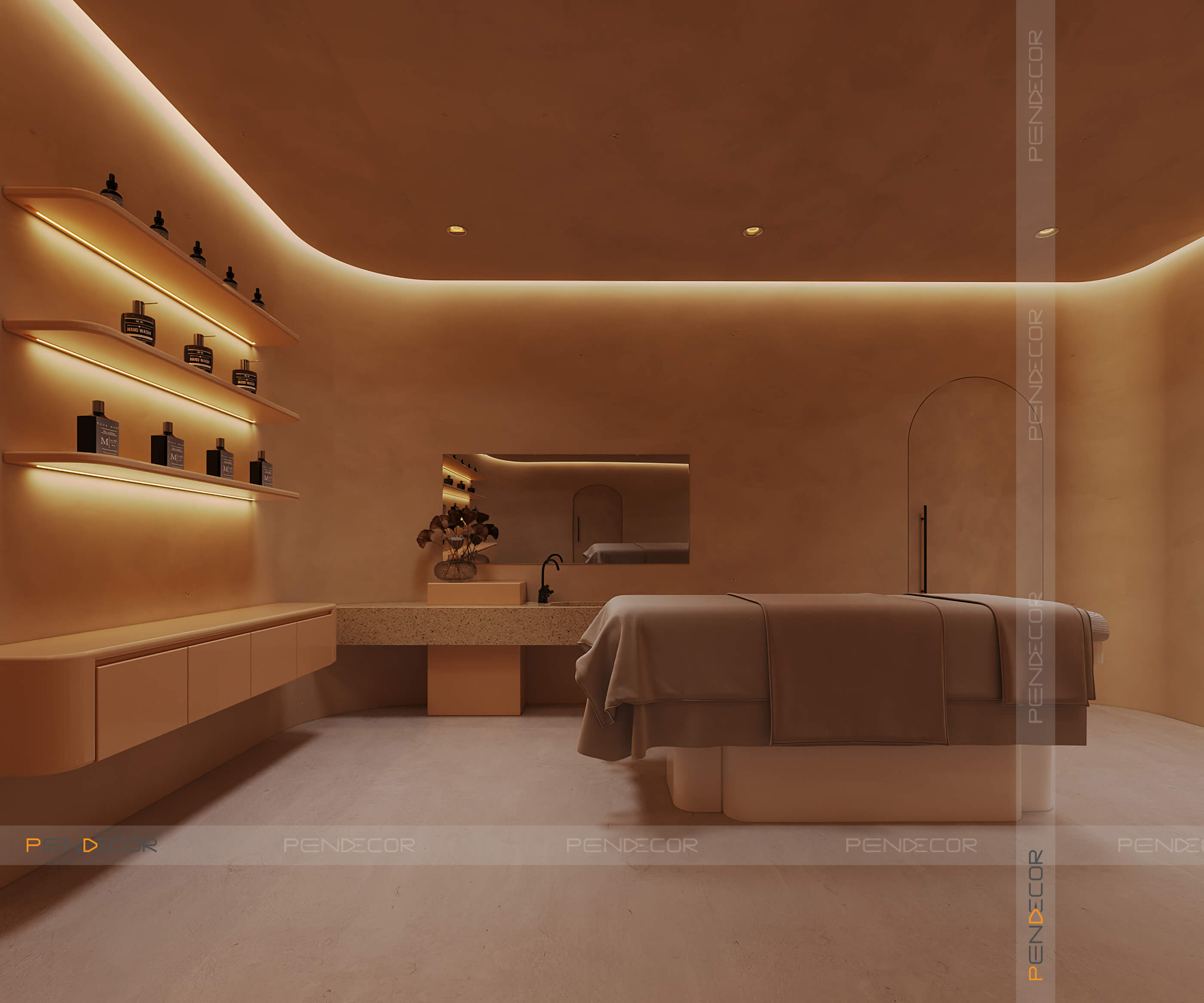 spa mini thiết kế spa đơn giản Pendecor