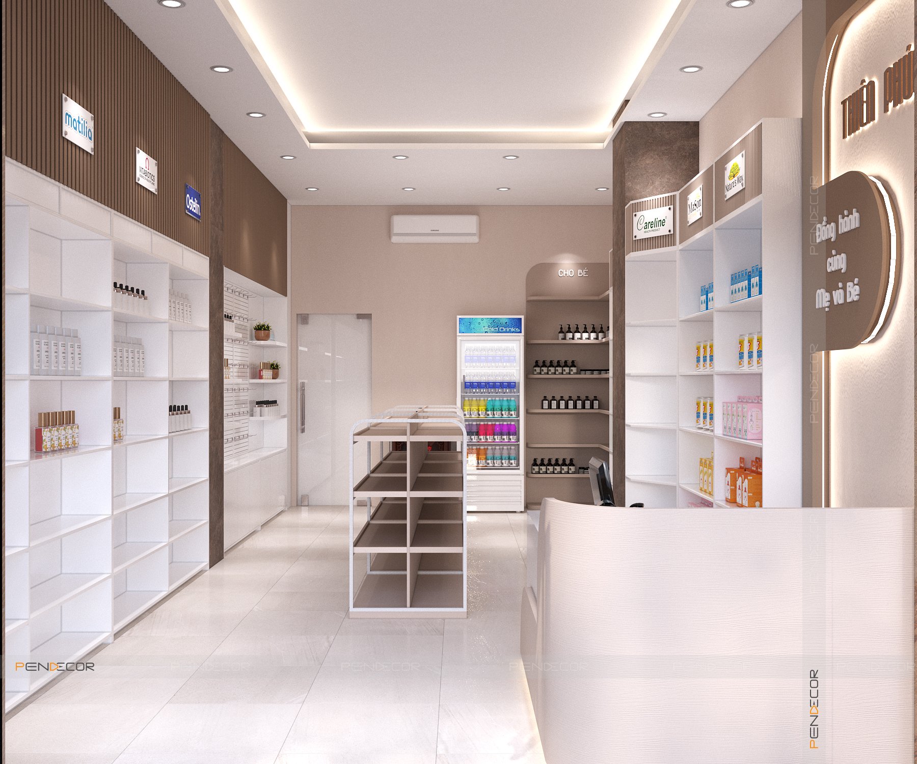 thiết kế cửa hàng mẹ và bé