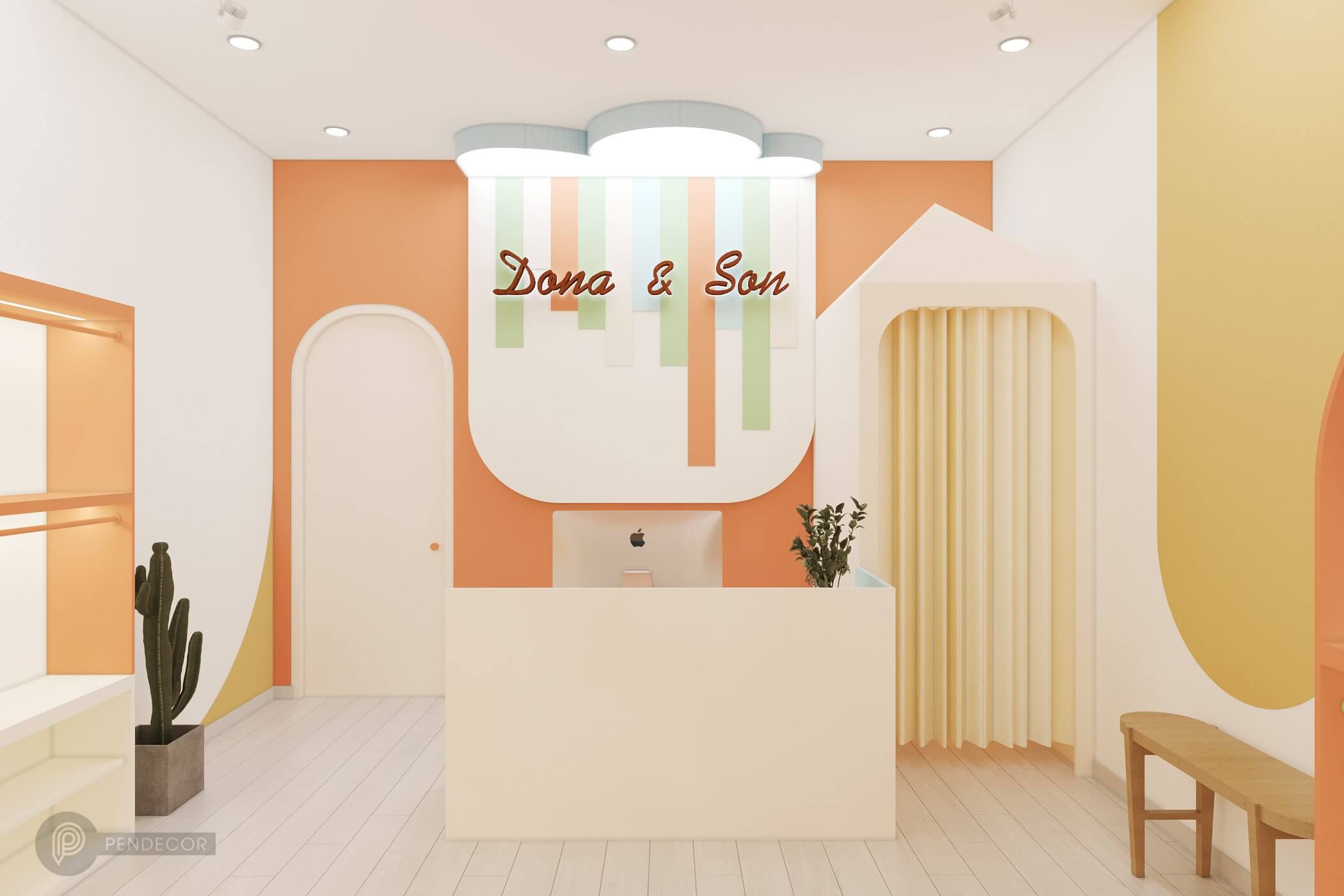 mẫu thiết kế shop mẹ và bé Pendecor