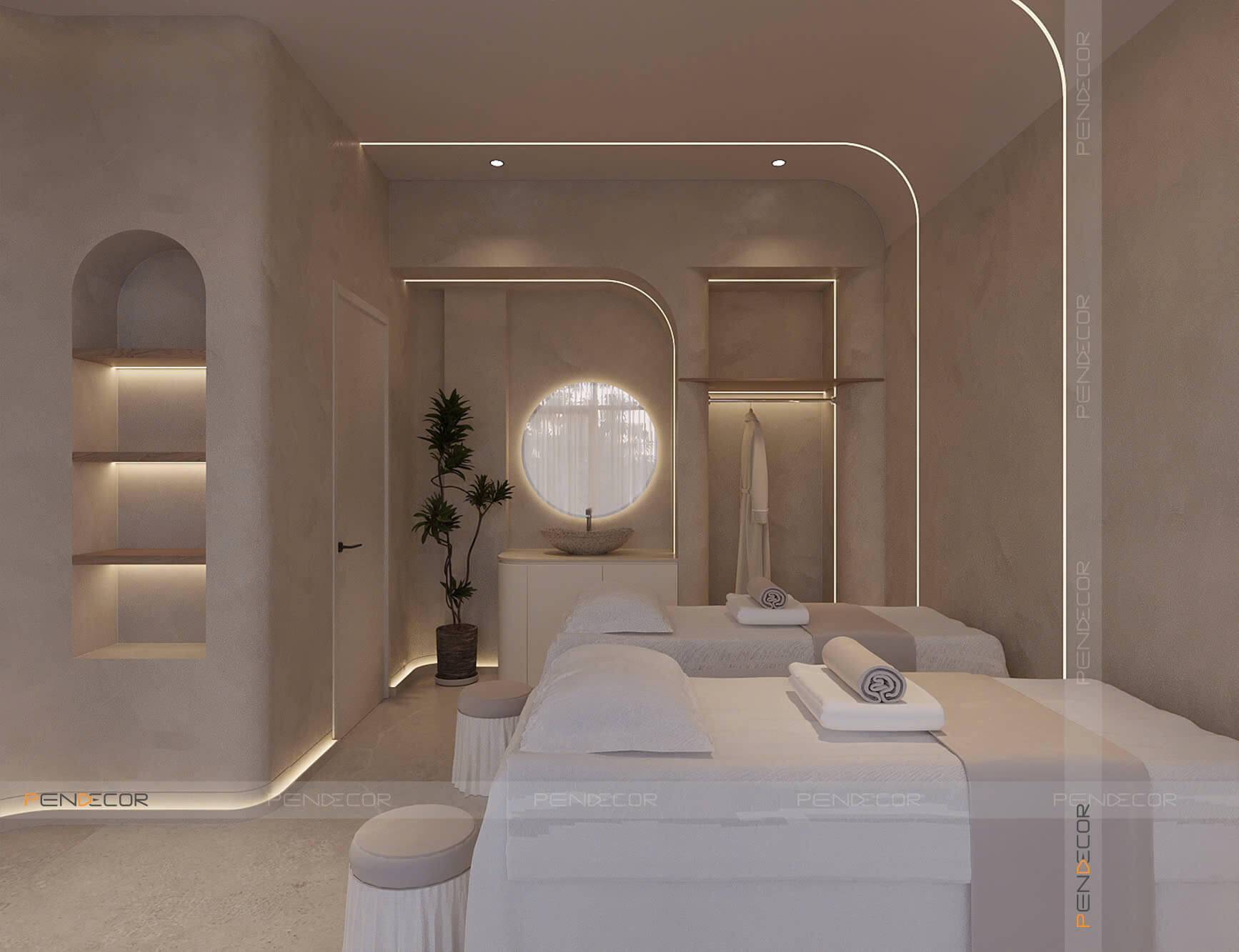 thiết kế phòng spa