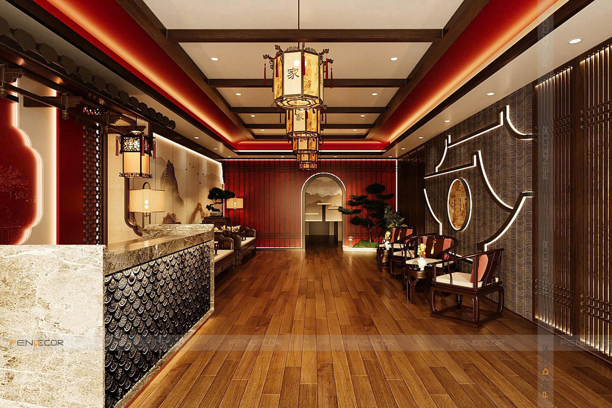 thiết kế spa gội đầu dưỡng sinh mini