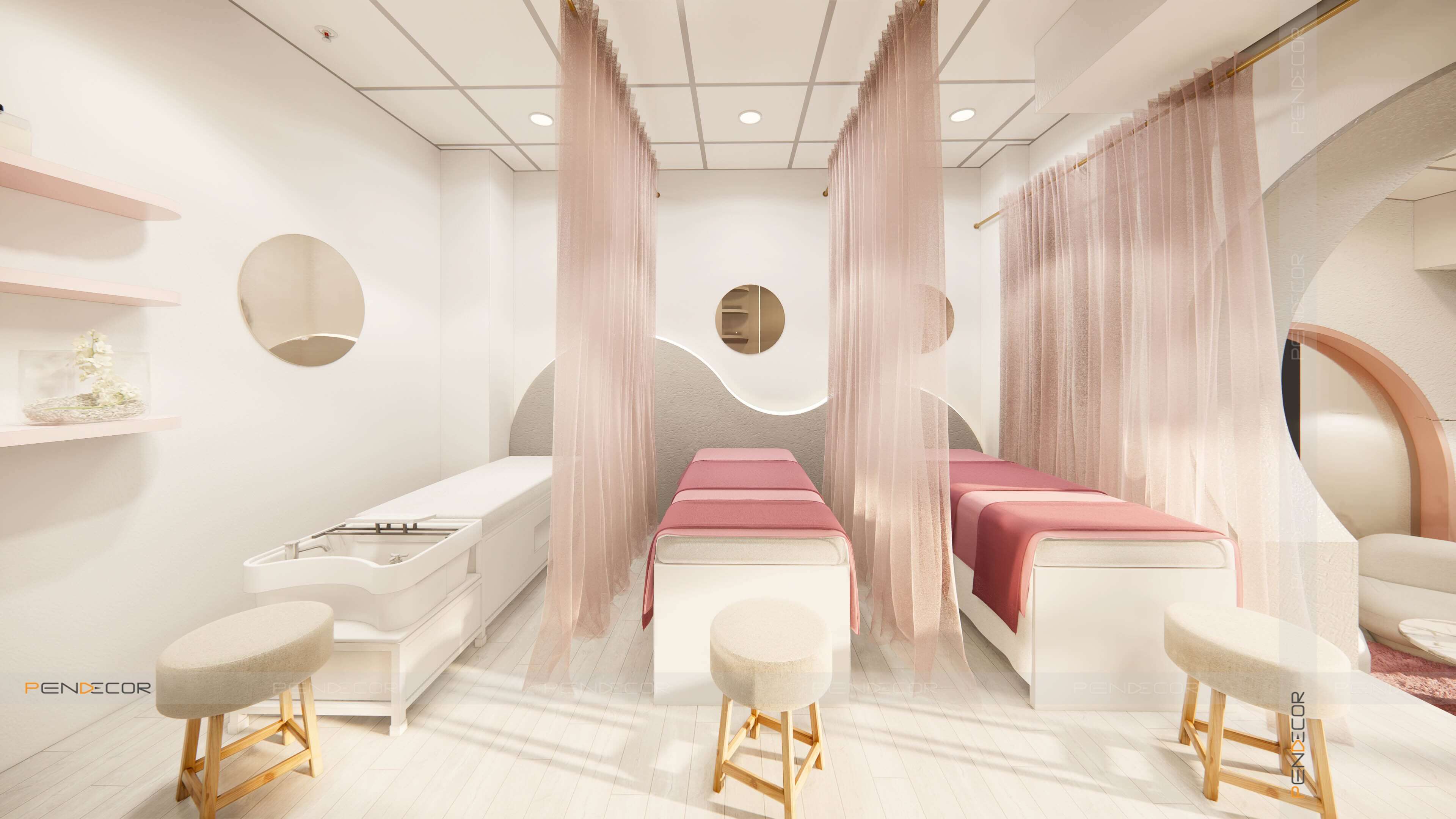 chi phí thiết kế spa Pendecor