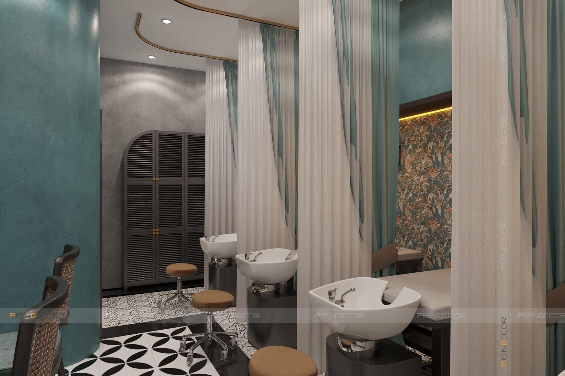 thiết kế spa phong cách indochine Pendecor